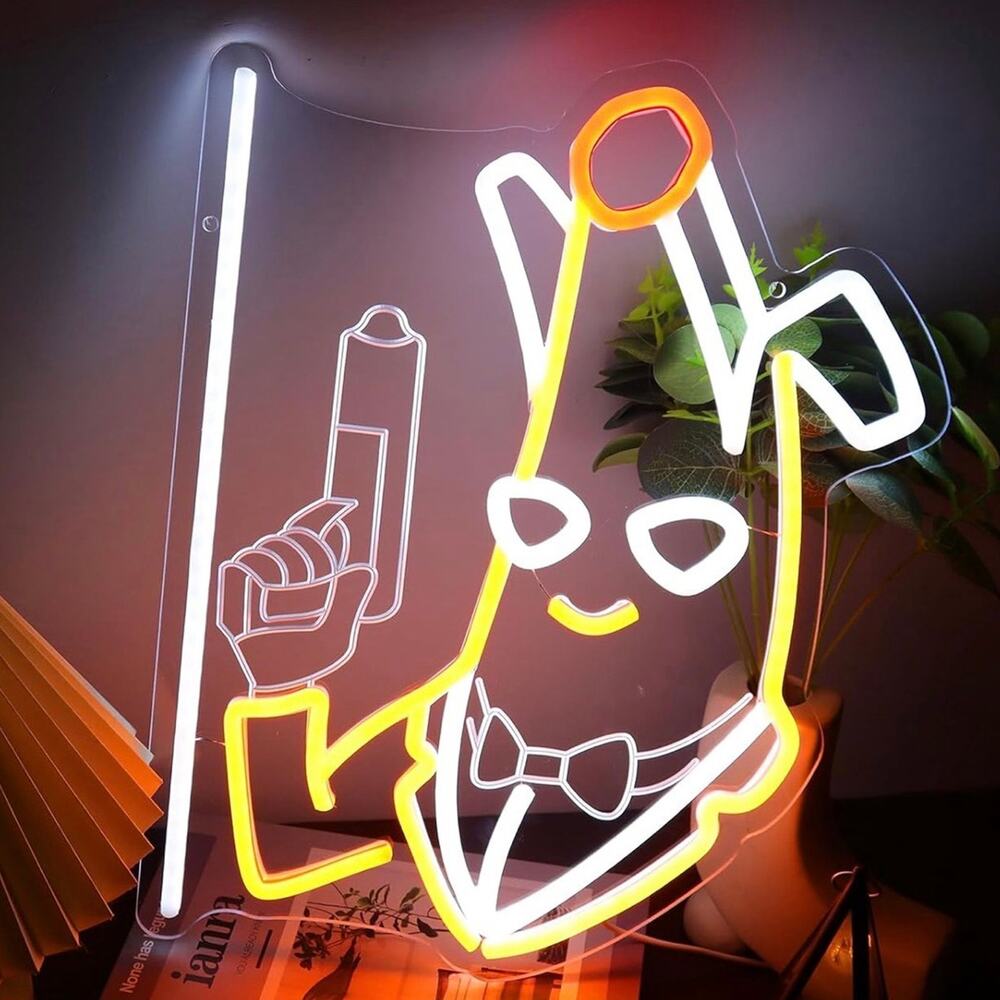 FORTNITE Neon Sign Agent Peely Night Light Room Wall Decor